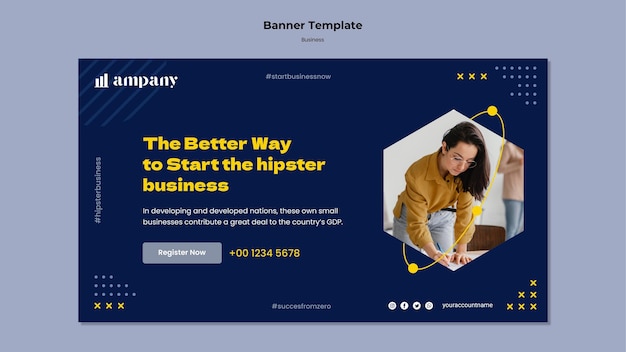 Free PSD business banner template