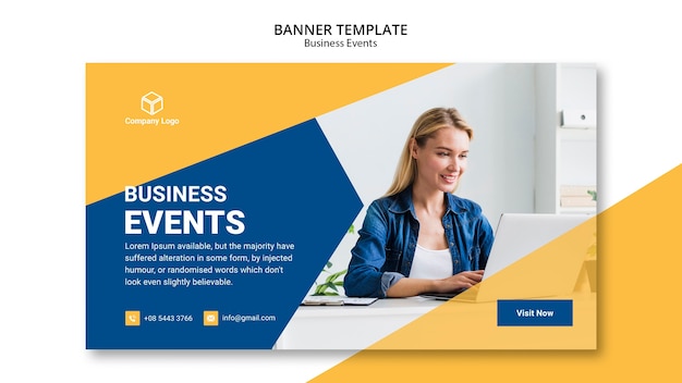 Free PSD business banner web template concept