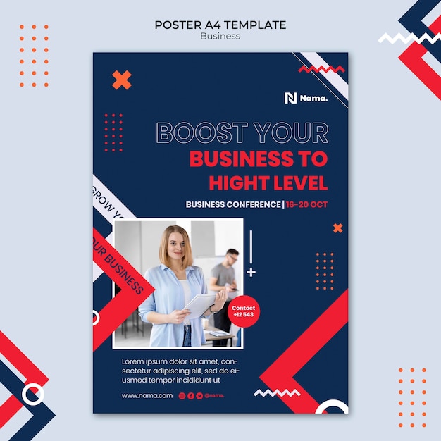 Business boost poster template