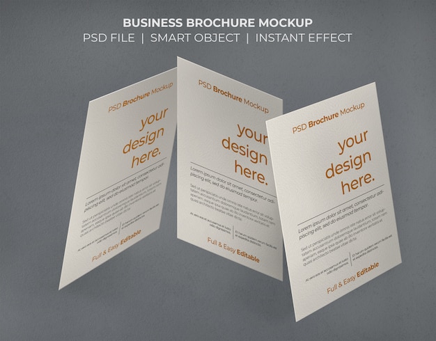 Free PSD business brochure mockup