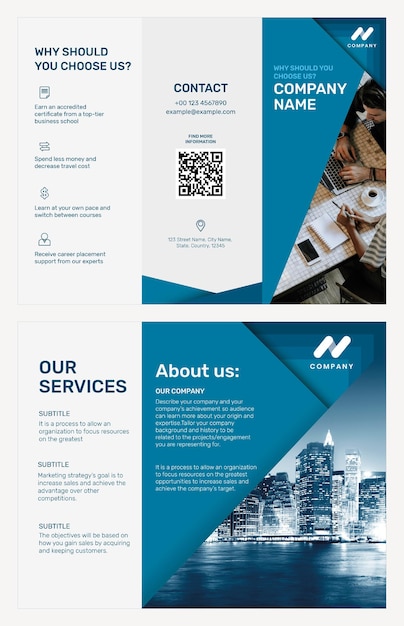 Business Brochure Template PSD for Marketing Company | Free PSD Download for PSD Templates