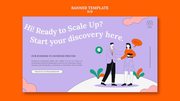 PSD gratuito modello di banner business to business