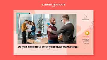 Free PSD business to business banner template