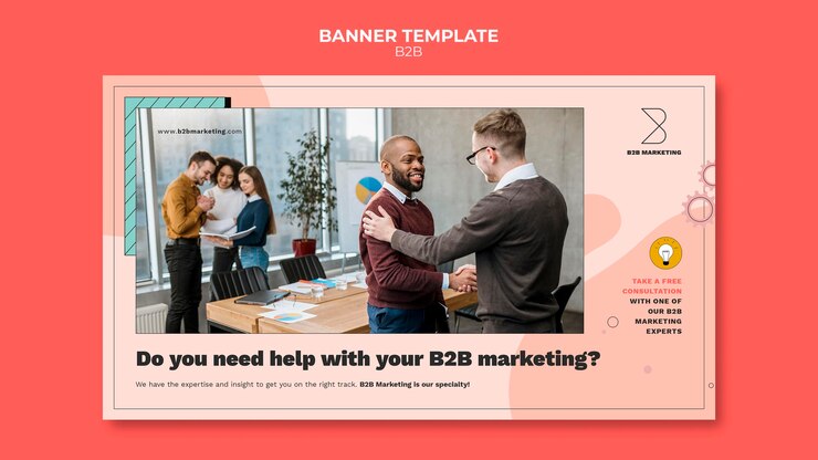Free PSD business to business banner template