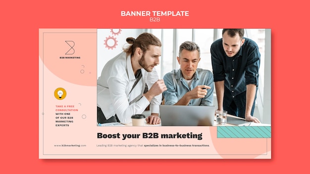 PSD gratuito modello di banner business to business