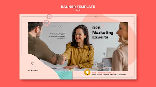 Free PSD business to business banner template