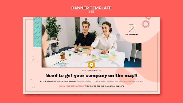 PSD gratuito modello di banner business to business