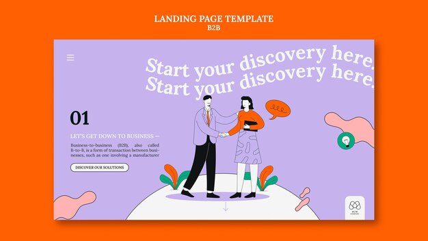 Business to business landing page template