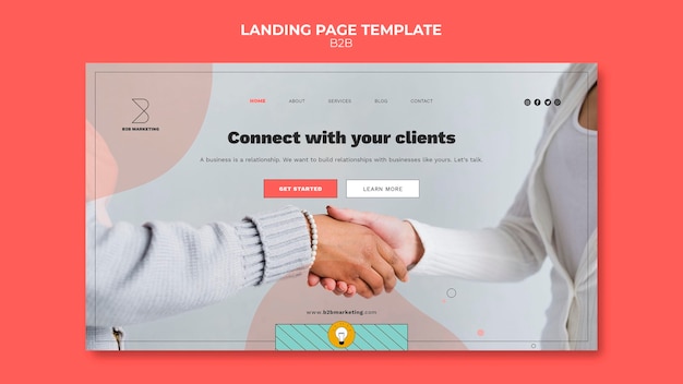 Business to business landing page template