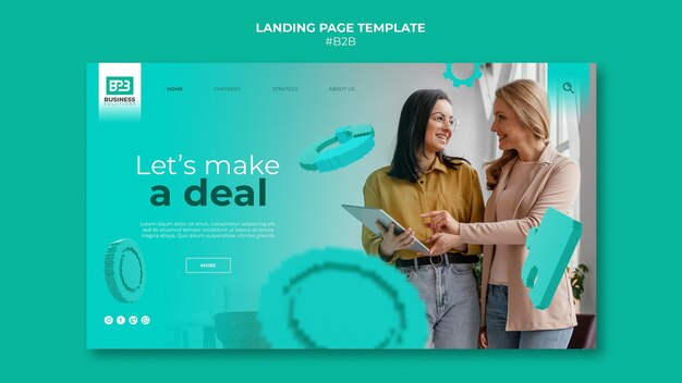 business to business landing page template