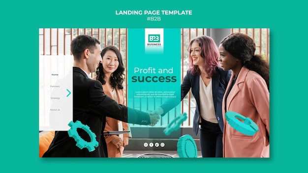 business to business landing page template