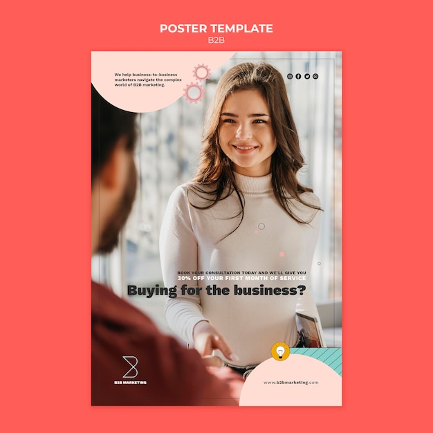 Business to business poster template