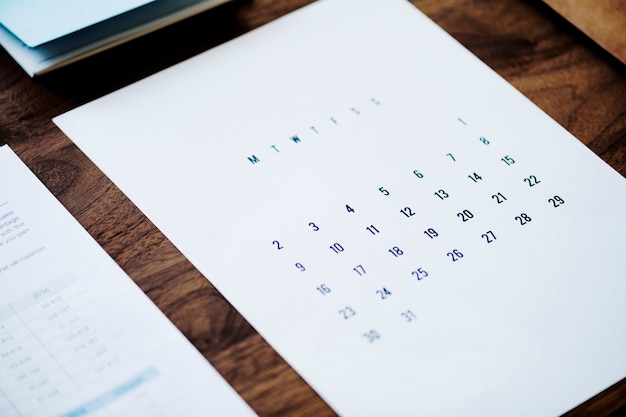 Free PSD business calendar concept