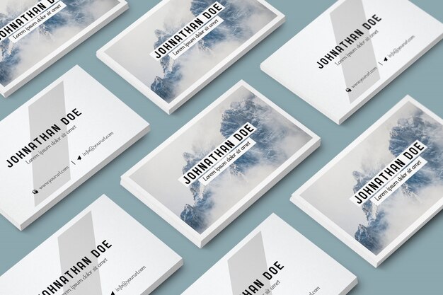 Free PSD business card collection mock up