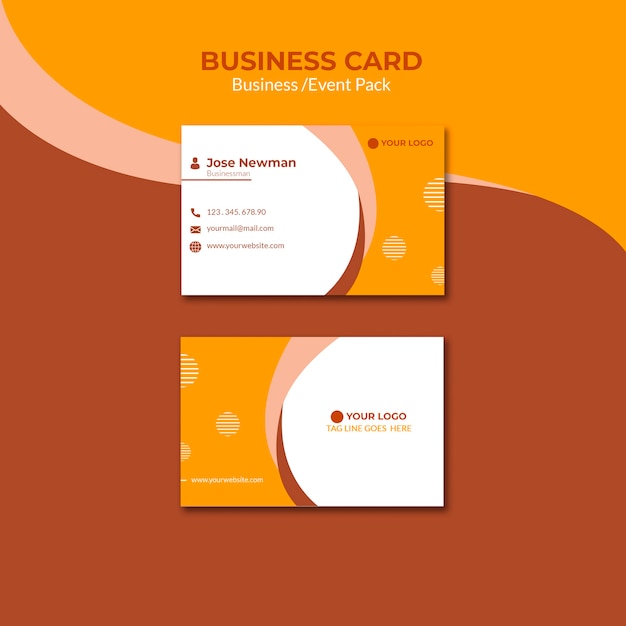 Business card design for businessman – Free PSD download