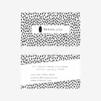 Free PSD business card editable template psd with ink brush pattern