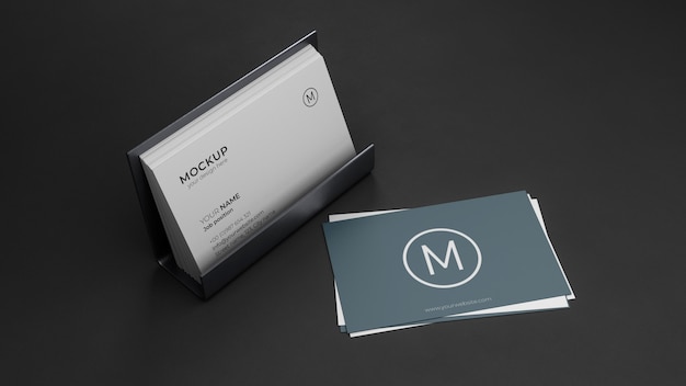 Business card mock-up composition