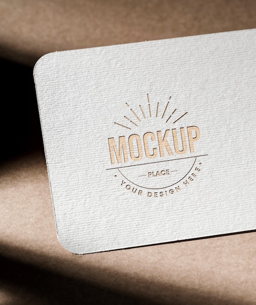 Business card mock-up with texture