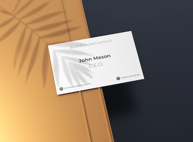 Business card mockup design rendering