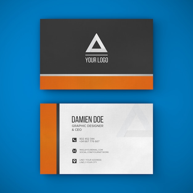 Free PSD business card mockup