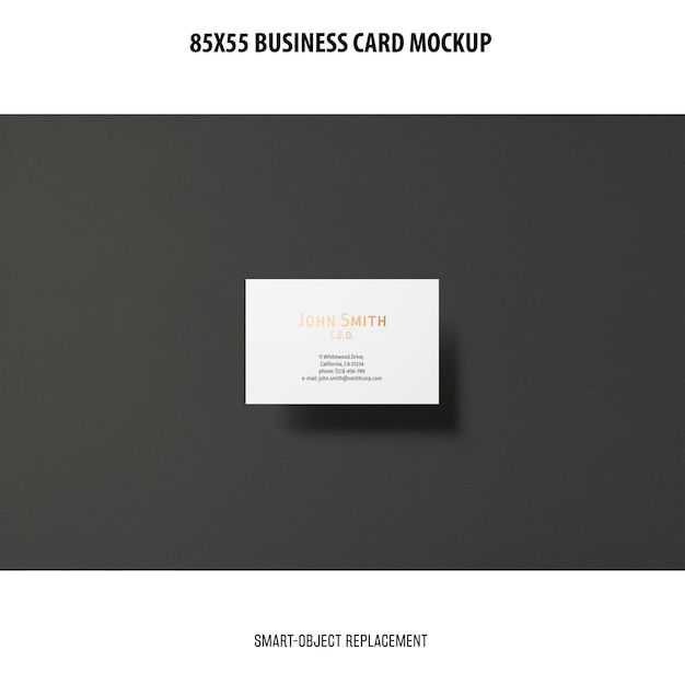 Free PSD business card mockup