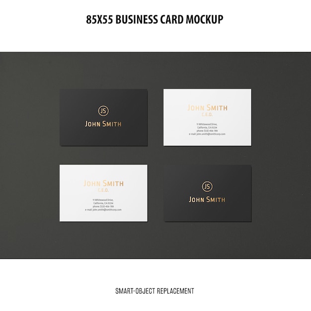 Free PSD business card mockup