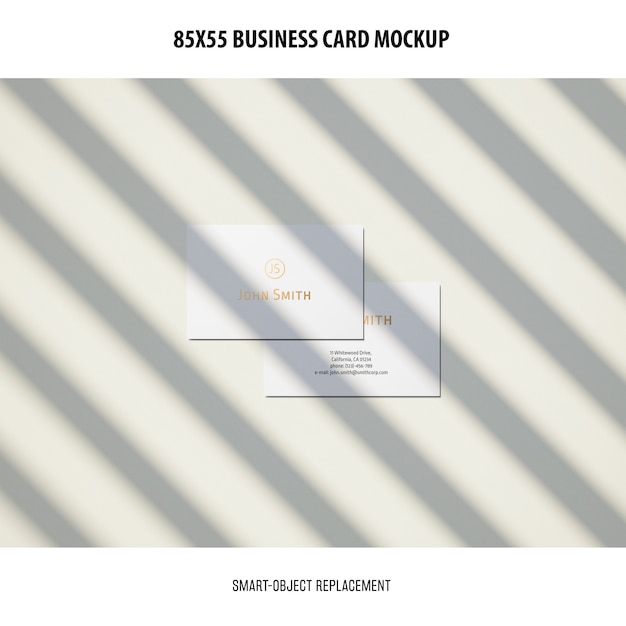 Free PSD business card mockup