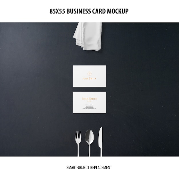 Free PSD business card mockup