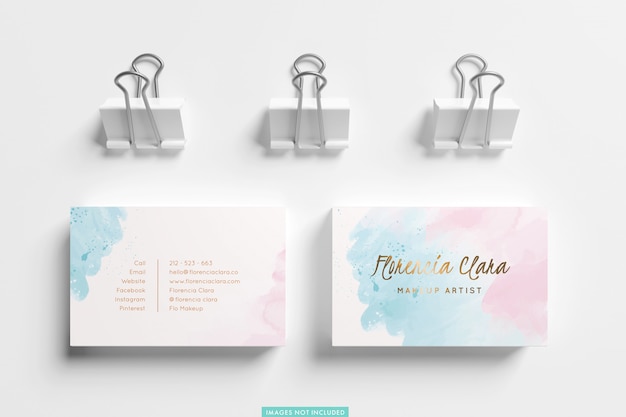 Free PSD business card stacks and binders