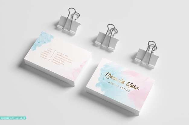 Free PSD business card stacks and binders