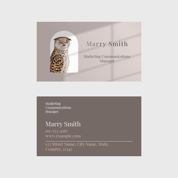 Free PSD business card template psd for beauty brand in feminine theme