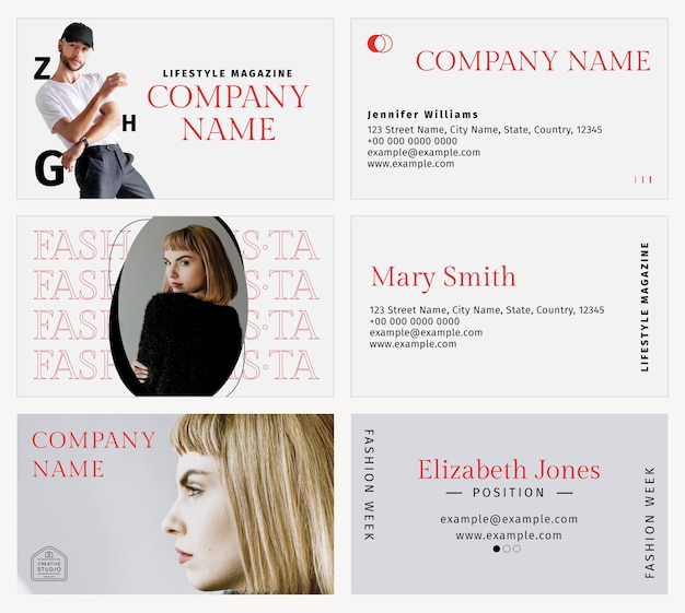 Free PSD business card template psd for professional fashion designer set