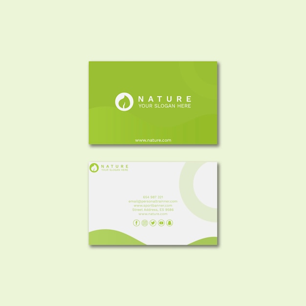 Business card template with beauty concept