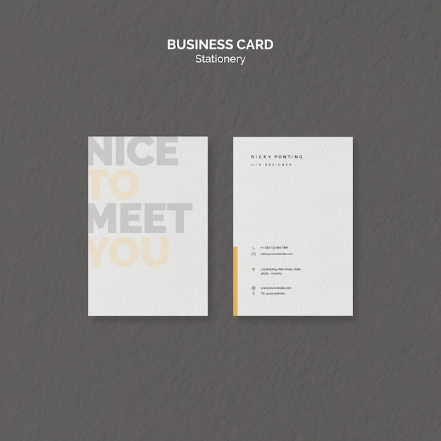 Business card template