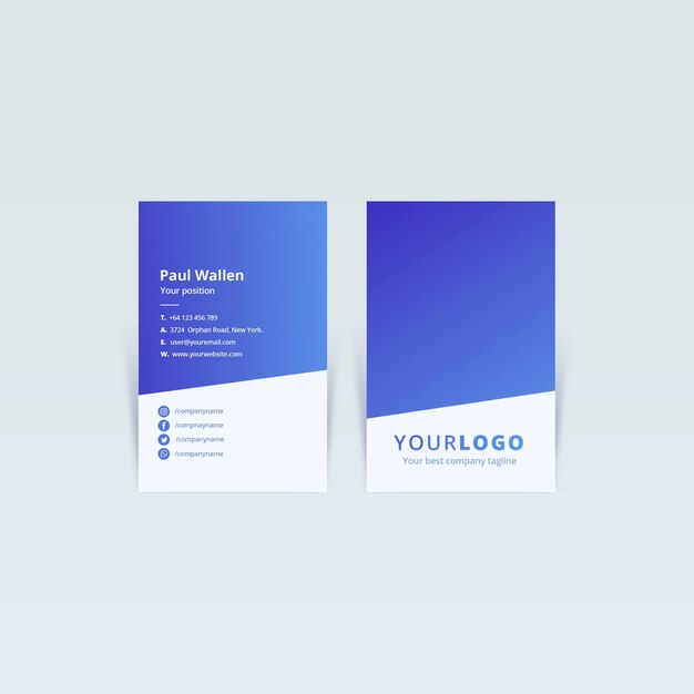 Business card web template concept