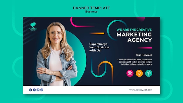 Business company banner template Free Psd