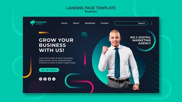 Free PSD business company landing page template