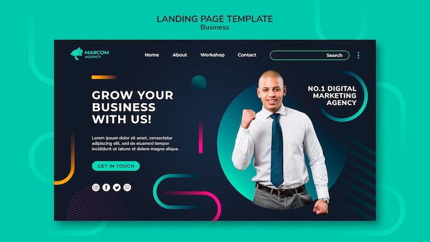 Business company landing page template