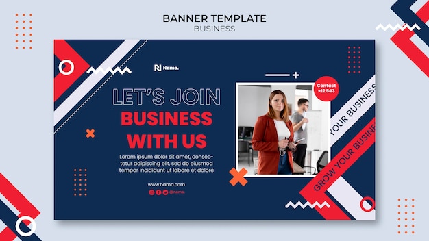 Free PSD business concept banner template