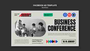 Free PSD business concept facebook ad template