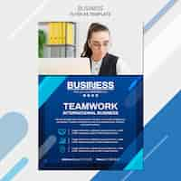 Free PSD business concept flyer template