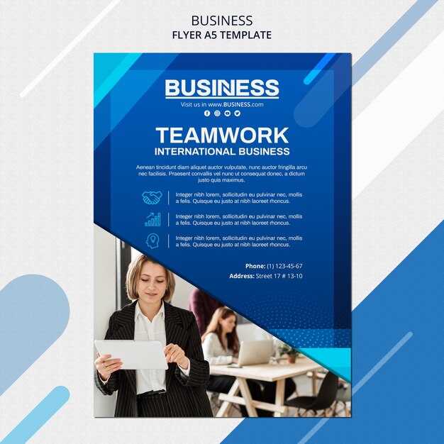 Business concept flyer template
