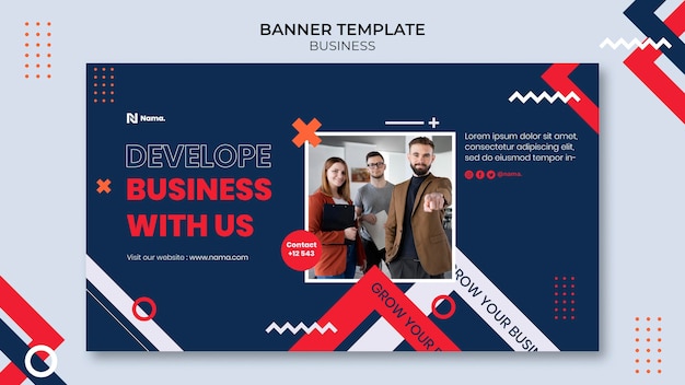 Business concept horizontal banner