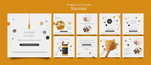 Free PSD business concept instagram posts template