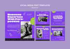 PSD gratuito post di instagram del concetto di business