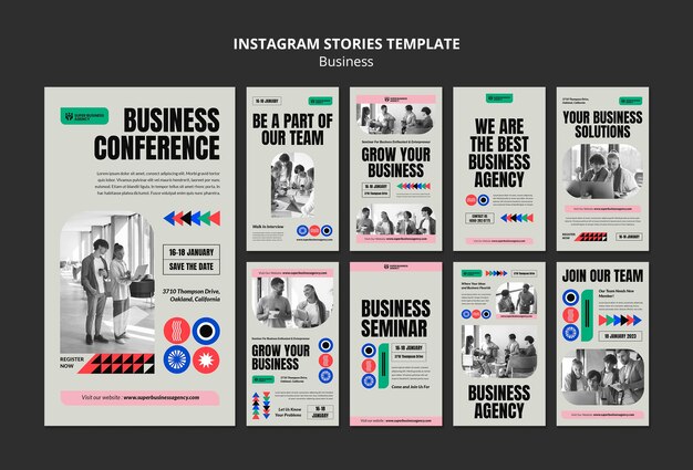 business concept instagram stories template
