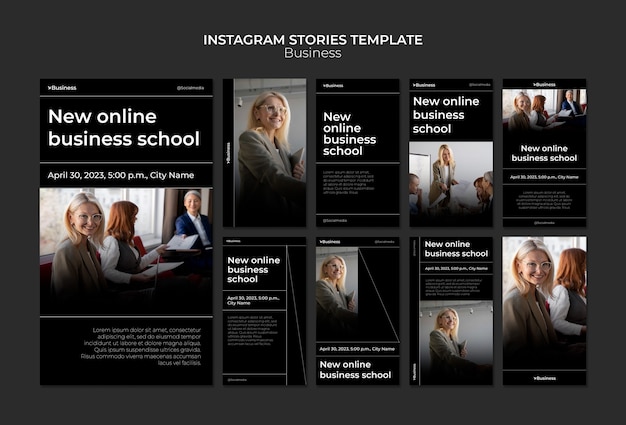 Free PSD business concept  instagram stories