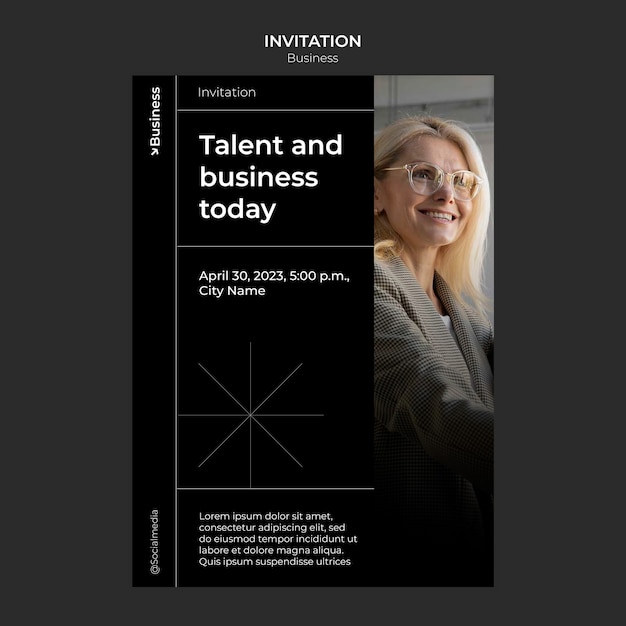 Business concept invitation template