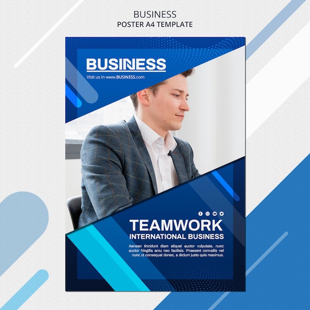 Free PSD business concept poster template