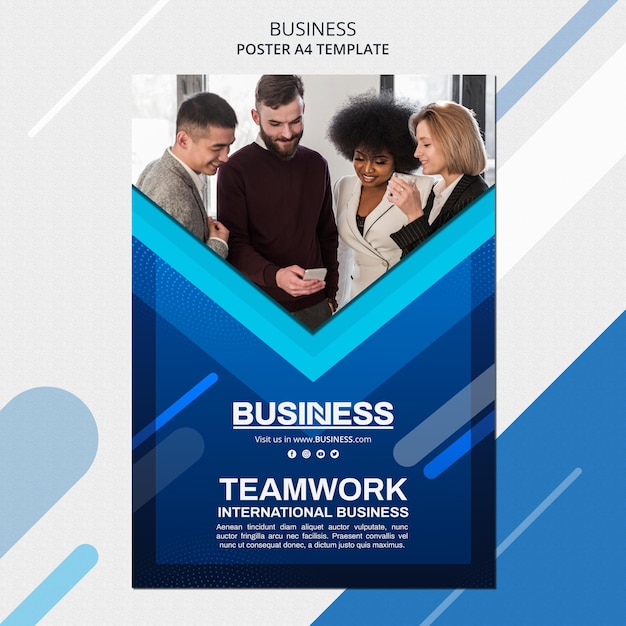 Free PSD business concept poster template